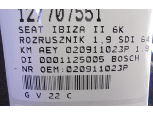 Блок предохранителей  020911023P, 020911023P   Seat Ibiza II (6k)    