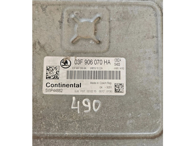 Блок управления двигателя 03F906070HA, 5WP44882 Skoda Rapid (NH)