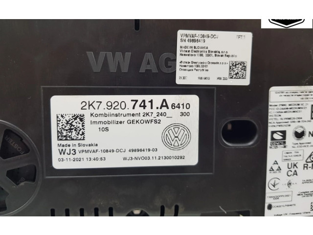 Панель приборов 2K7920741A, 2K7920741A Volkswagen Caddy