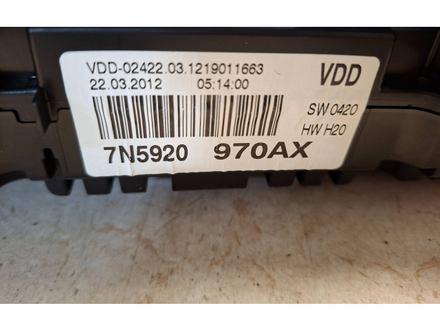 Přístrojová deska Seat Alhambra (Mk2) 2011 VDD02422, 7N5920970AX