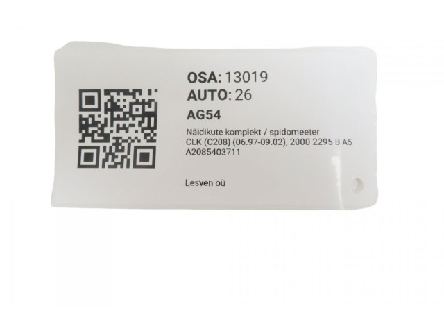 Přístrojová deska Mercedes-Benz CLK A208 C208 2000 A2085403711, A2085403711