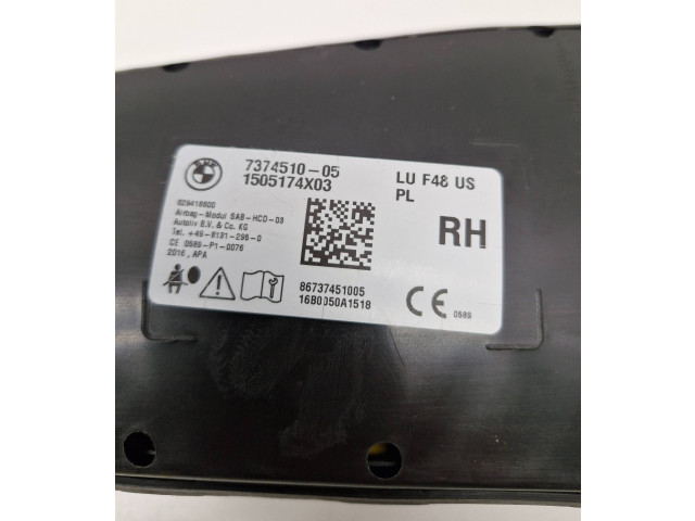 Надувная подушка для сиденья 7374510, 86737451005 BMW X1 F48 F49 2016