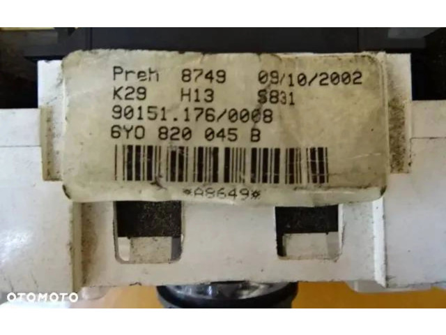 Блок управления климат-контролем 6Y0820045B   Skoda Fabia Mk1 (6Y)