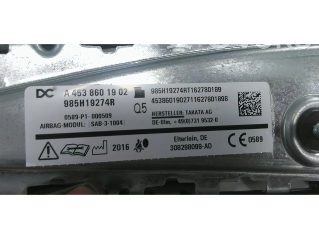 Подушка безопасности в сиденье 985H19274R   Renault Twingo III