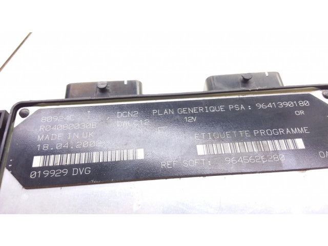 Řídící jednotka 9645626280, 9641390180   Citroen Berlingo 2001