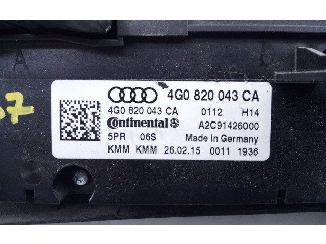 Блок управления климат-контролем 4G0820043CA, E2-A1-29-2   Audi A7 S7 4G