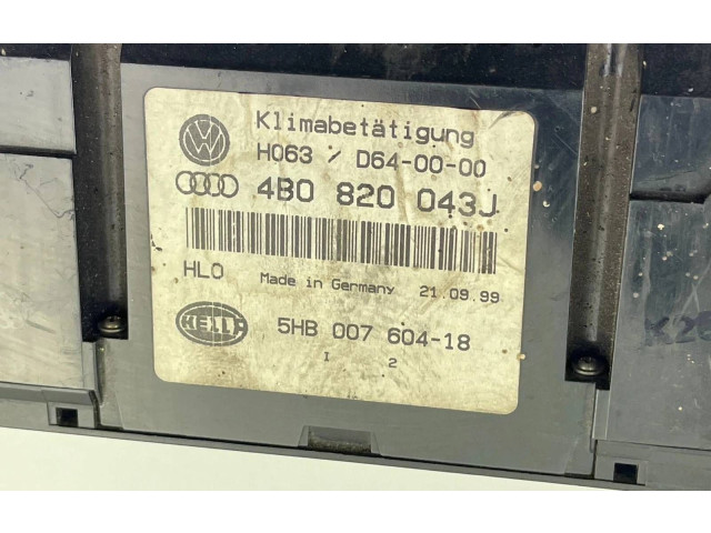 Блок управления климат-контролем 4B0820043J   Audi A6 S6 C5 4B