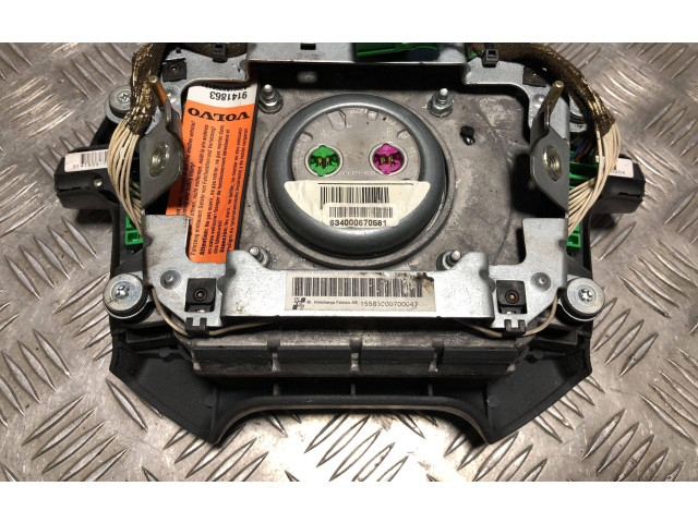 Подушка безопасности водителя 9141863, 634000670581 Volvo V70