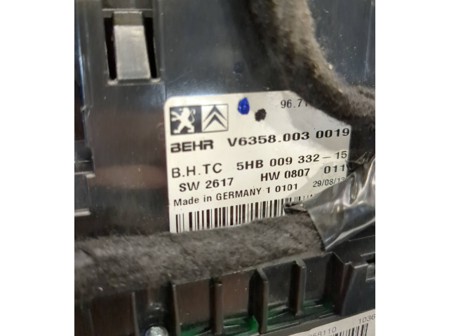 Блок управления климат-контролем V63580030019, 5HB00933215   Citroen C5
