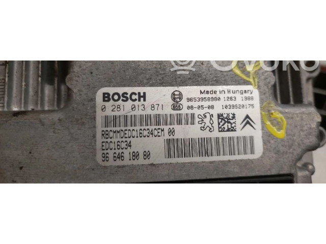 Блок управления двигателем Блок управления 9664618080   Citroen Berlingo