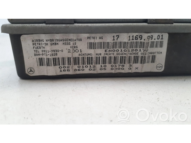 Подушка безопасности двери 168860020500000, 6016055 Mercedes-Benz A W168