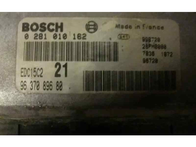 Блок управления двигателя 0281010162, 9637089680 Peugeot 306