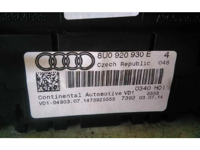 Панель приборов 8U0920930E Audi Q3 8U