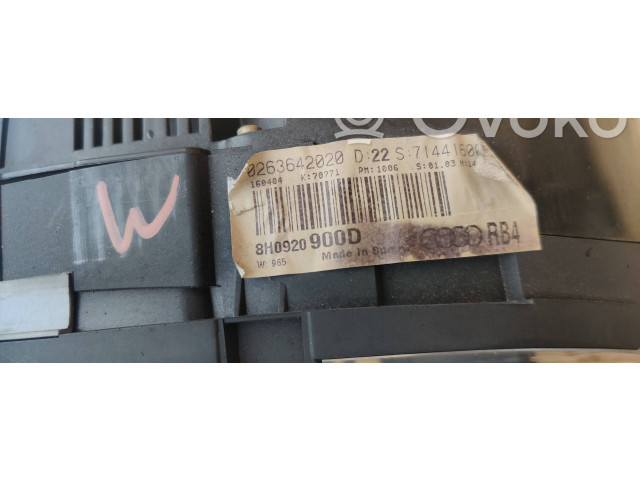 Панель приборов 8H0920900D, 0263642020   Audi A4 Allroad       