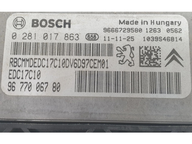 Řídící jednotka 9677006780, 1606871380 Peugeot Partner 2018