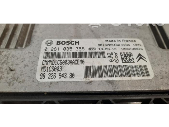 Řídící jednotka 9832694380 Citroen Berlingo 2019