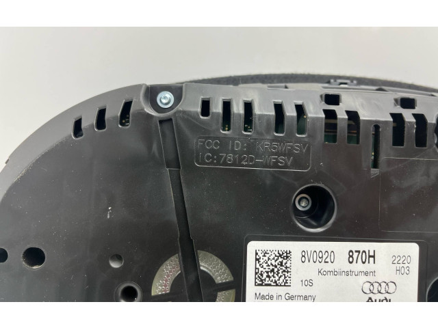 Панель приборов 8V0920870H, 8V0920870   Audi A3 S3 8V       