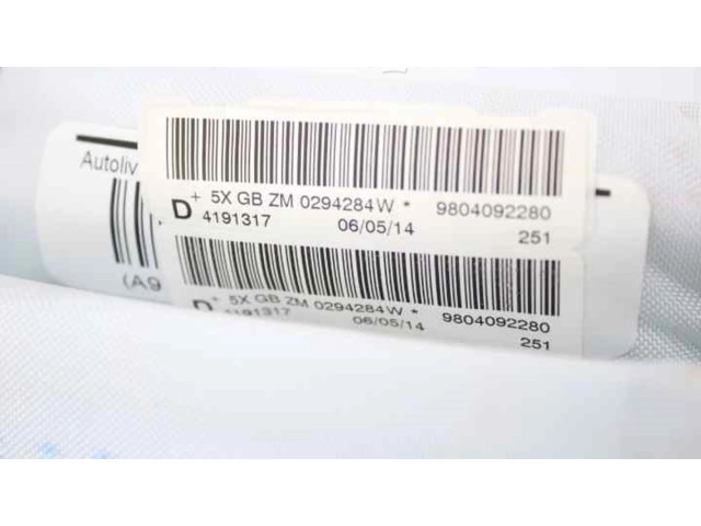 Боковая подушка безопасности 9804092280 Peugeot 2008 I