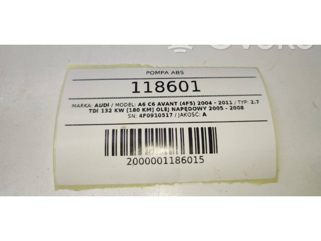 Блок АБС 4F0910517   Audi  A6 S6 C6 4F  2004 - 2011 года