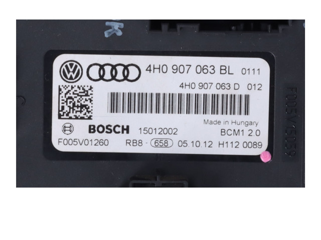 Pojistková skříňka Řídící jednotka BSM 4H0907063CG Volkswagen Touareg II 2012