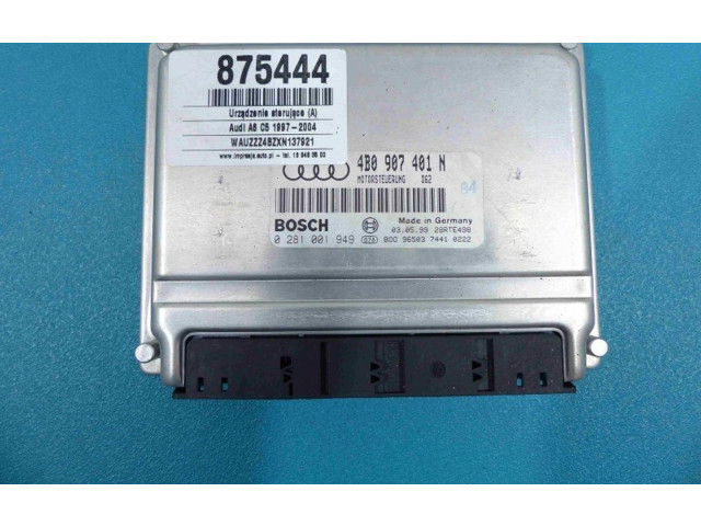 Блок управления двигателем Блок управления 0281001949, IMPRK875444   Audi A6 S6 C5 4B