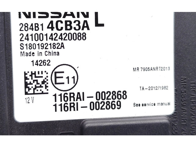 Блок комфорта 284B1-4CB3A, S180192182A Nissan X-Trail T32