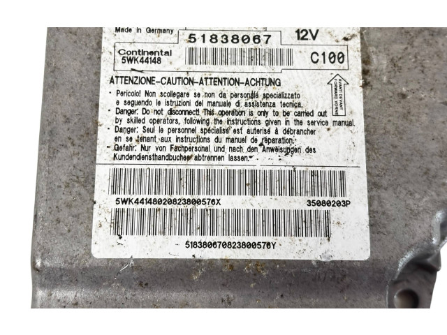 Блок подушек безопасности 51838067, 35080203P   Fiat Punto (199)