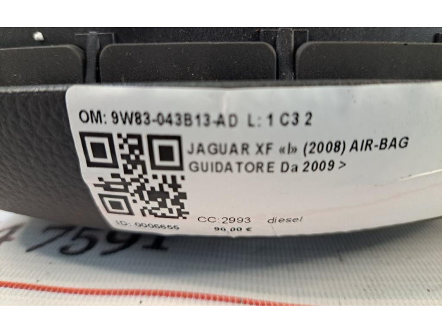 Подушка безопасности водителя 9W83-043B13-AD, 9W83-043B13-AD Jaguar XF X250