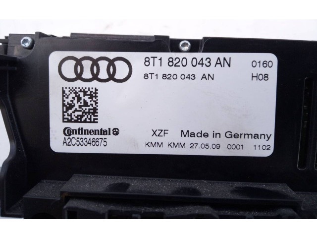 Блок управления климат-контролем 8T1820043AN, E2-A1-38-3 Audi A5 8T 8F