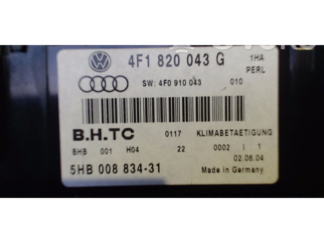 Блок управления климат-контролем 4F1820043G Audi A6 S6 C6 4F
