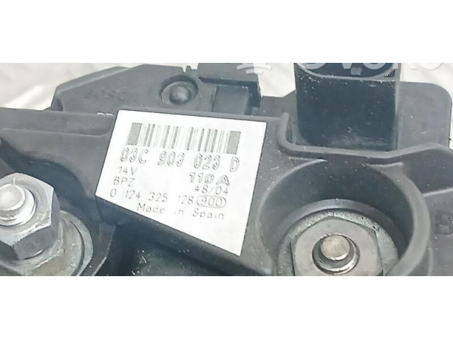 Генератор 03C903023D, 0124325128 Audi A3 S3 A3 Sportback 8P