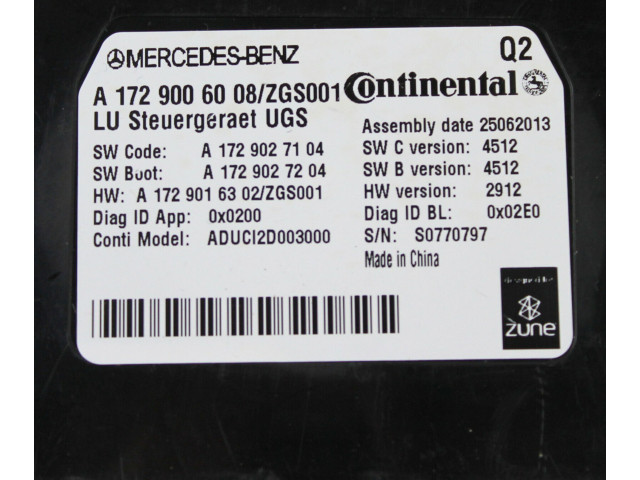 Блок управления A1729006008   Mercedes-Benz E W212