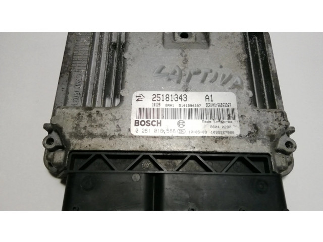 Řídící jednotka 25181343, 0281016588 Chevrolet Captiva 2009