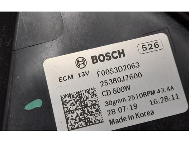 Вентилятор радиатора 25380-J7600, F00S3D2063 KIA Ceed