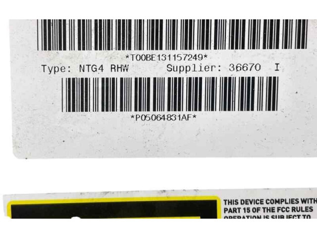 Дисплей P05064831AF, 5064831AD Jeep Grand Cherokee