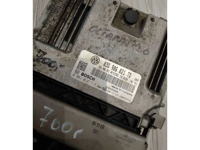 Блок управления двигателем Блок управления 0281014713 Skoda Octavia Mk2 (1Z)