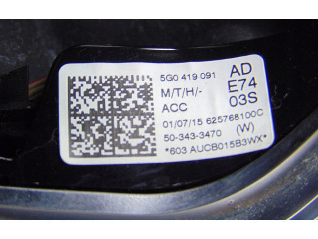 Руль Volkswagen Golf VII 2013-2019 года 5G0419091DN, 624880500A