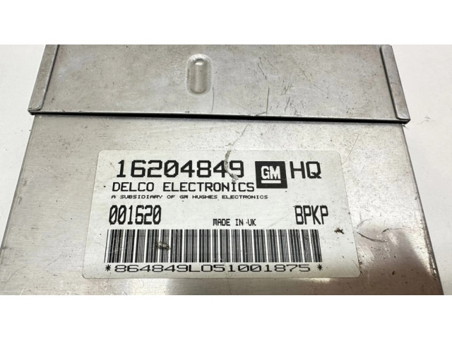Блок управления двигателя 16204849, 001620 Opel Vectra A