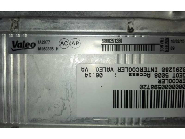 Интеркулер  9800291280, M160835H   Peugeot 5008 