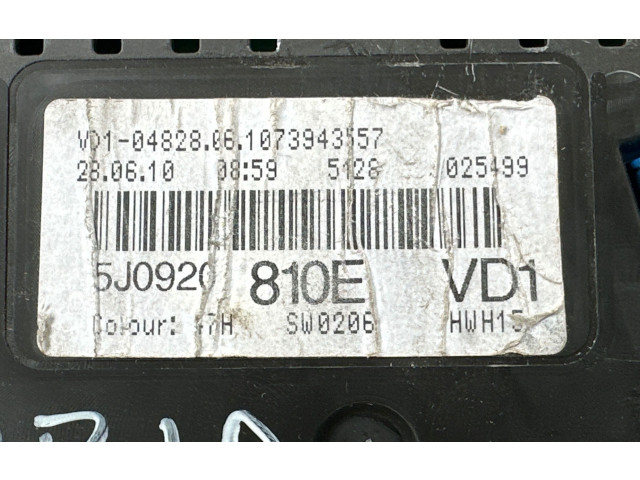 Панель приборов 5J0920810E, VD104828 Skoda Fabia Mk2 (5J)