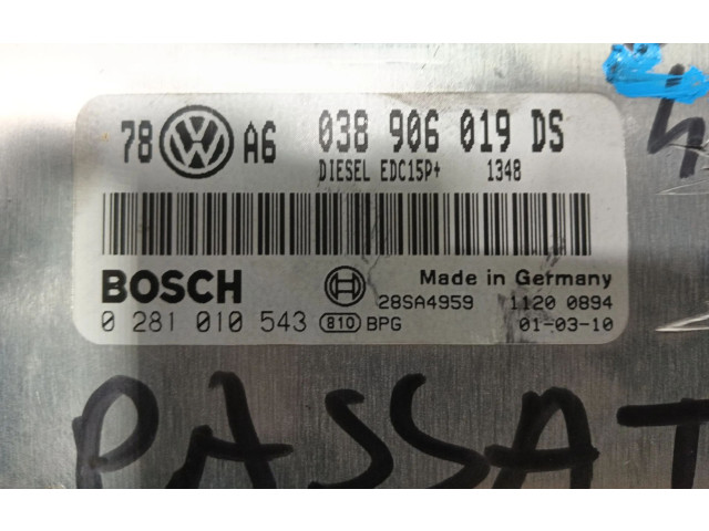 Řídící jednotka 038906019DS, 038906019DS Volkswagen Passat Alltrack 2003
