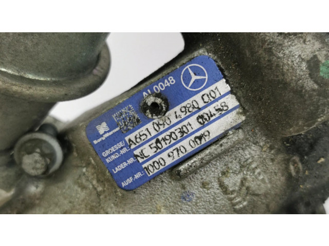 Turbodmychadlo Турбина A6510902880, A6510904980 Mercedes-Benz E A207 2.1 OM 651.911