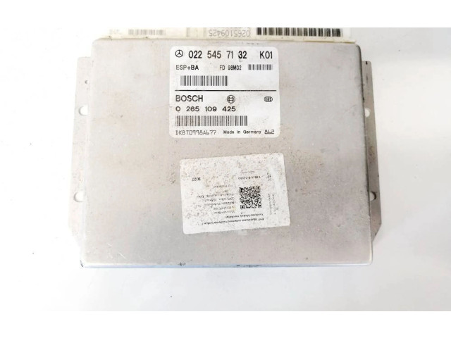 Блок управления АБС 0225457132, 0265109425   Mercedes-Benz A W168