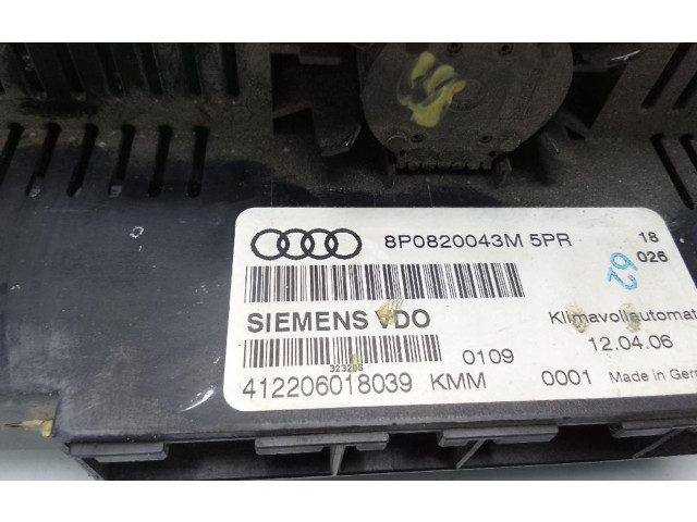 Блок управления климат-контролем 8P0820043AE5PR, 8P0820043AC Audi A3 S3 8P