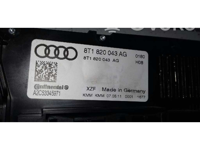 Блок управления климат-контролем 8T1820043AG, A2C53345971   Audi A4 Allroad