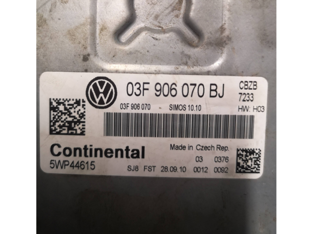 Блок управления двигателя 03F906070, 03F906070BJ Skoda Yeti (5L)
