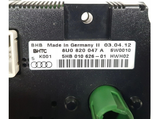 Блок управления климат-контролем 8U0820047A Audi Q3 8U