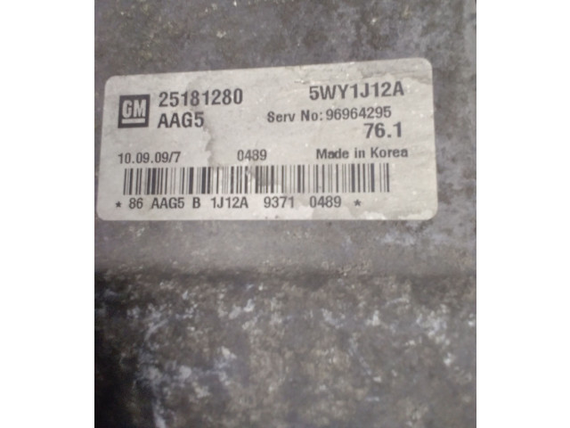 Блок управления двигателя 25181280, 5WY1J12A   Chevrolet Cruze