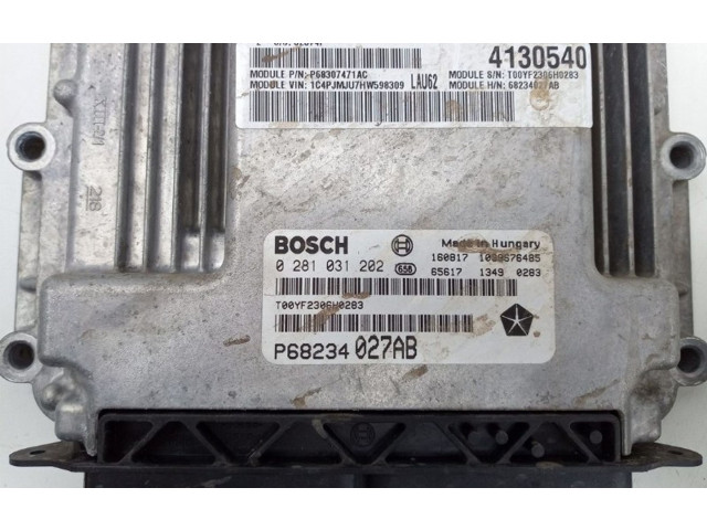 Блок управления впрыском P68234027AB, 0281031202 Jeep Cherokee