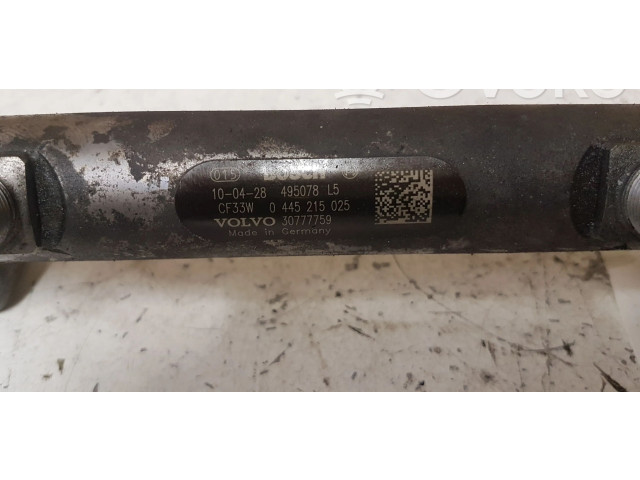 Топливная рампа 0445215025, 30777759   Volvo V50   для двигателя D5204T